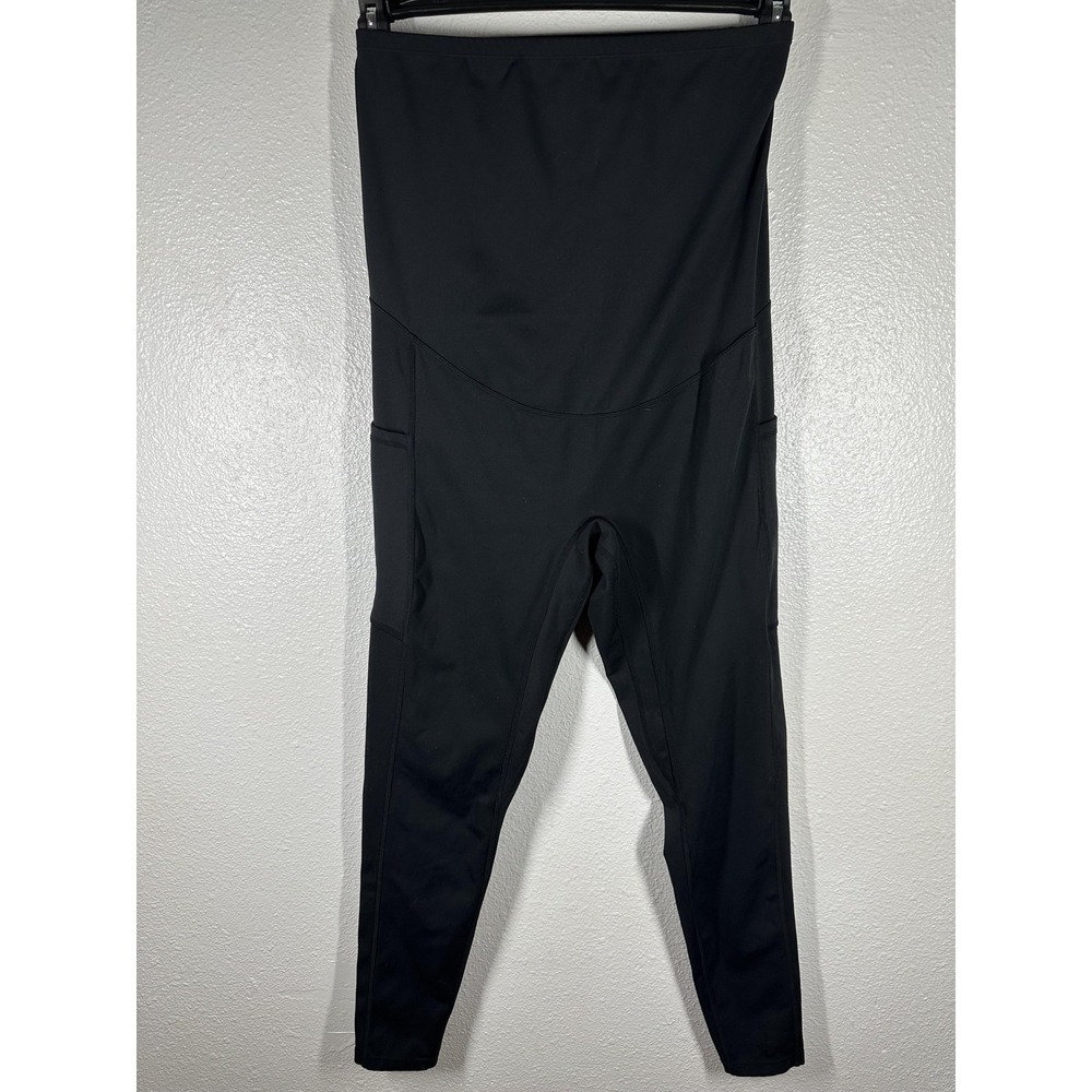 POSHDIVAH Leggings Womens Large Black High Rise Pocket Yoga Pants‎ Stretch Gym